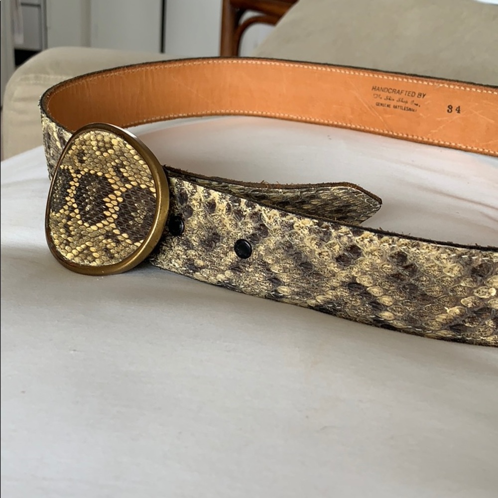 Rattle snake belt handcrafted